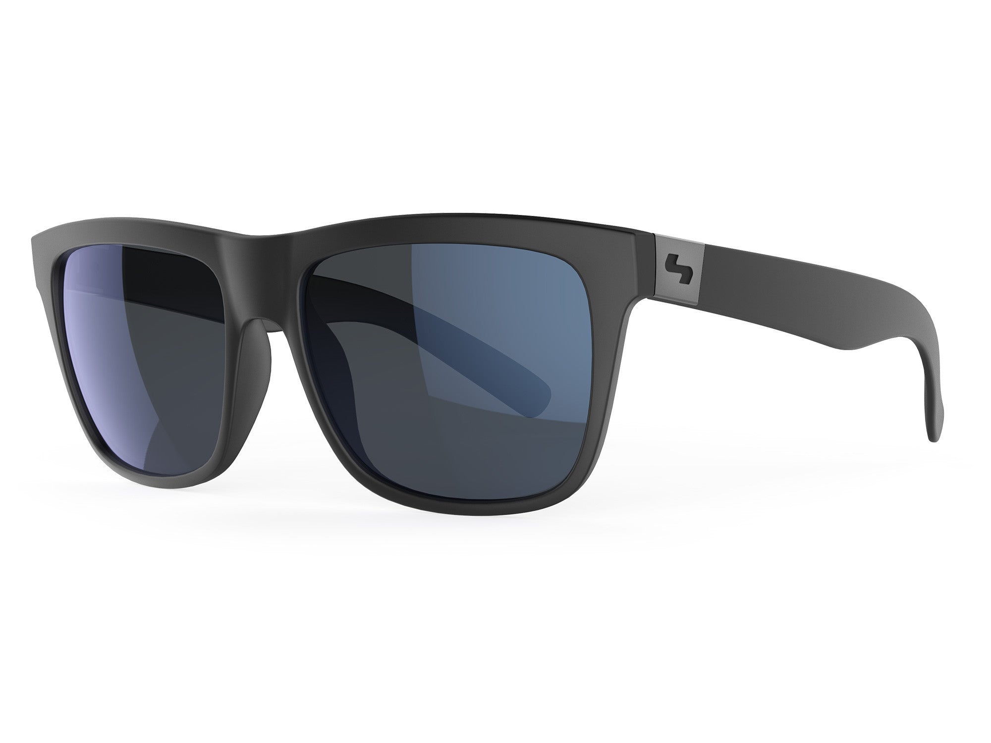 Sundog Amp Polarized Sunglasses Black Frame Smoke Light Blue Lens #262220