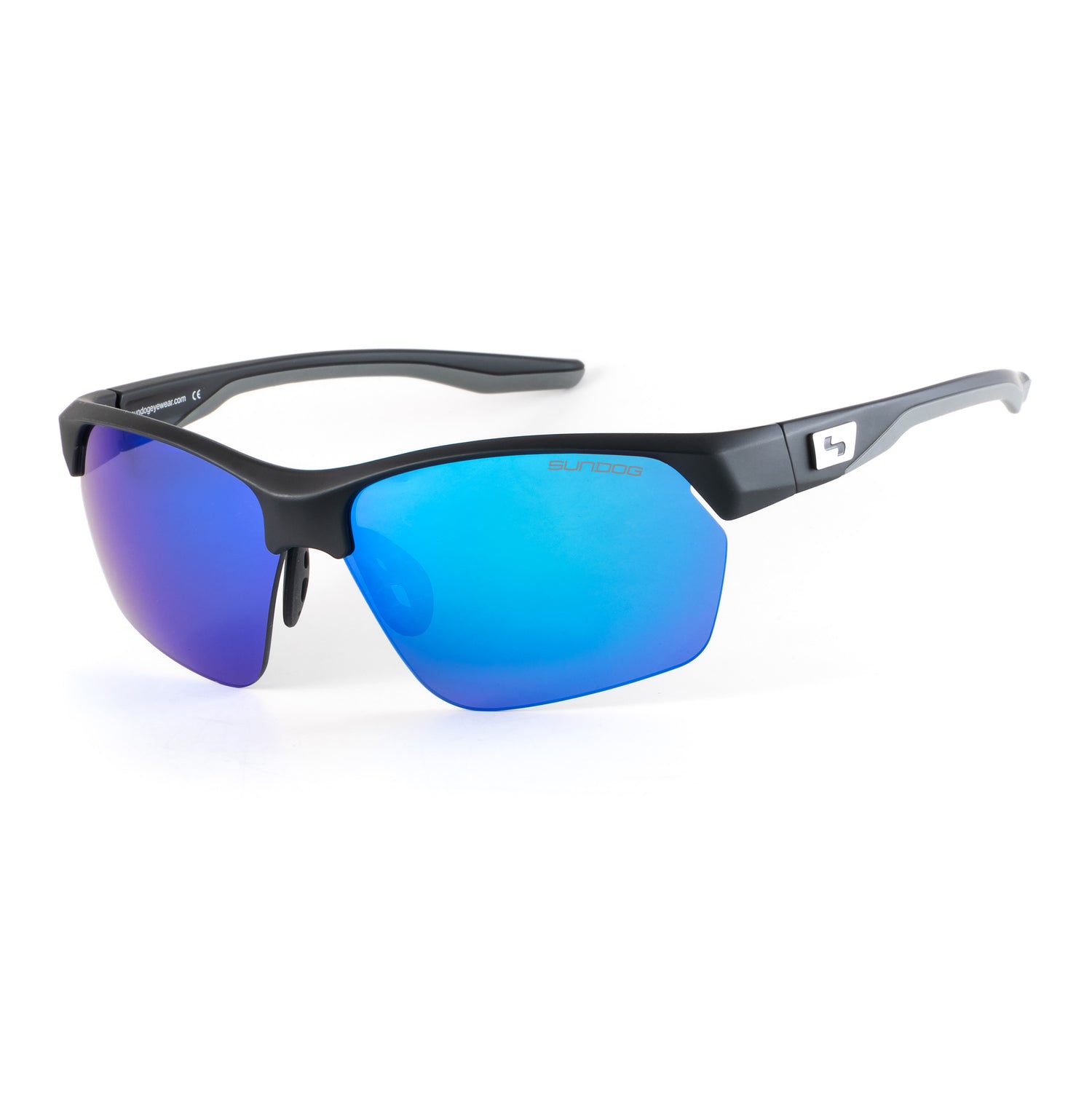 HUGE FAN SD-C7 Polycarbonate Lens Sunglasses – Matte Black/Brown-Blue ...