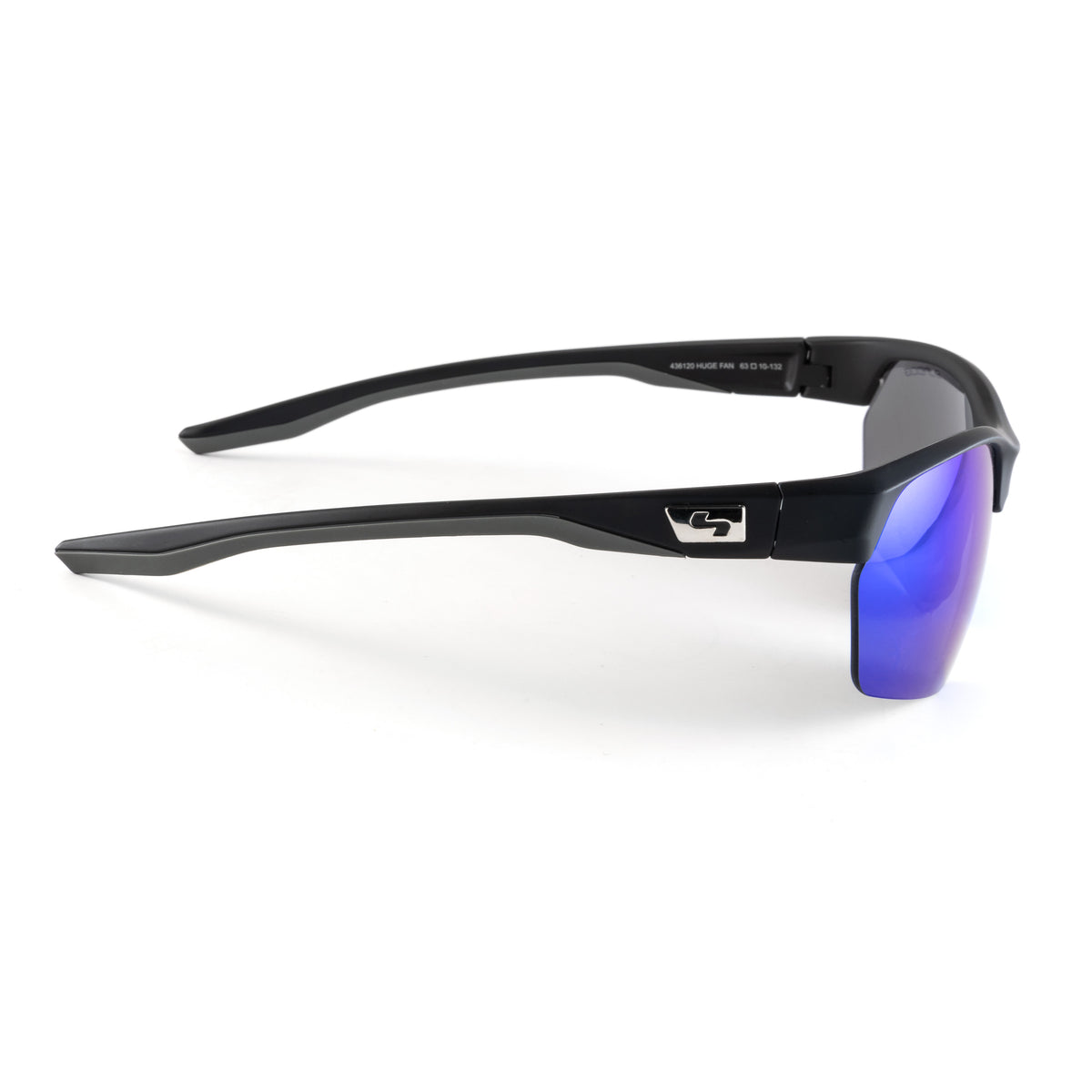 HUGE FAN SD-C7 Polycarbonate Lens Sunglasses – Matte Black/Brown-Blue ...